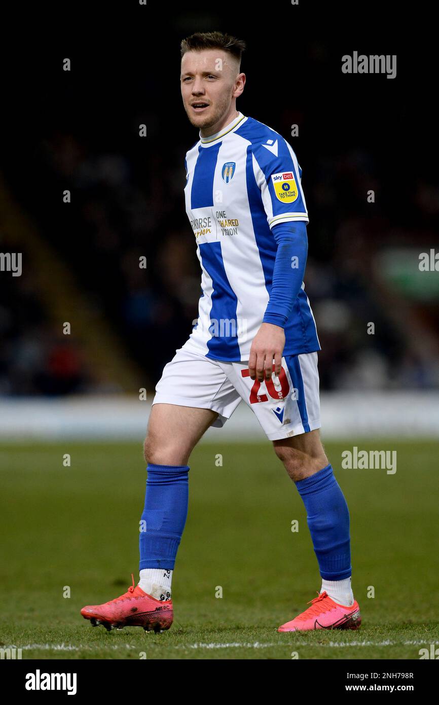 Matt Jay of Colchester United Grimsby Town v Colchester United, Sky
