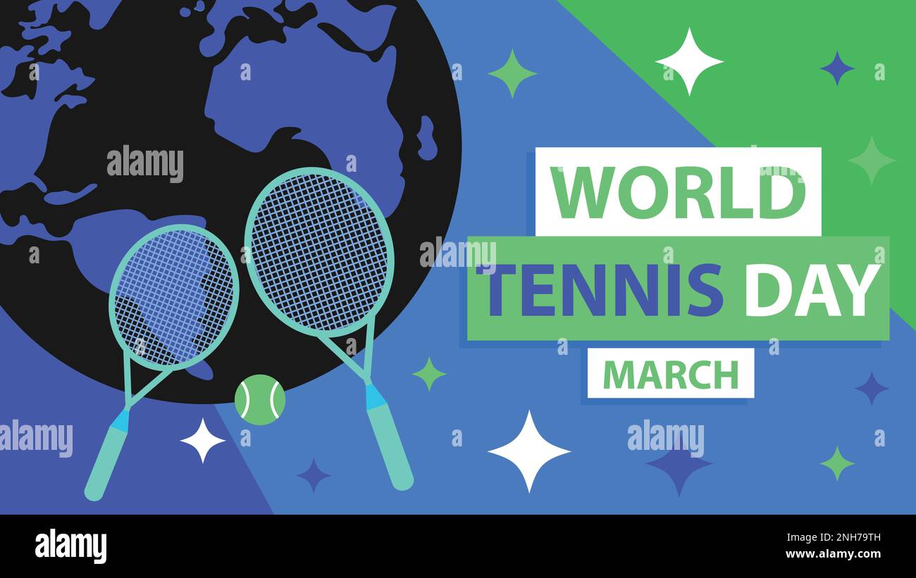 World Tennis Day holiday banner vector design celebrated every year in