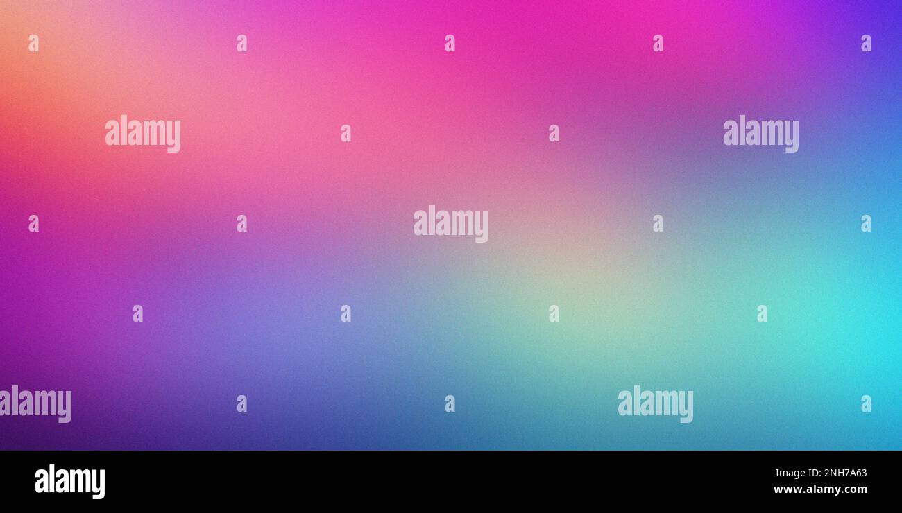 Abstract neon gradient with noise texture. Banner format Stock Photo