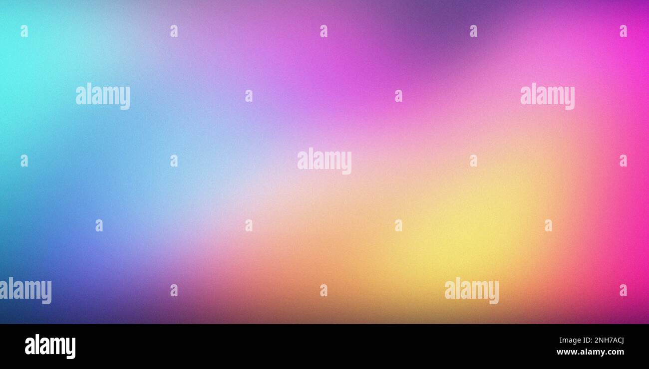 Abstract neon gradient with noise texture. Banner format Stock Photo