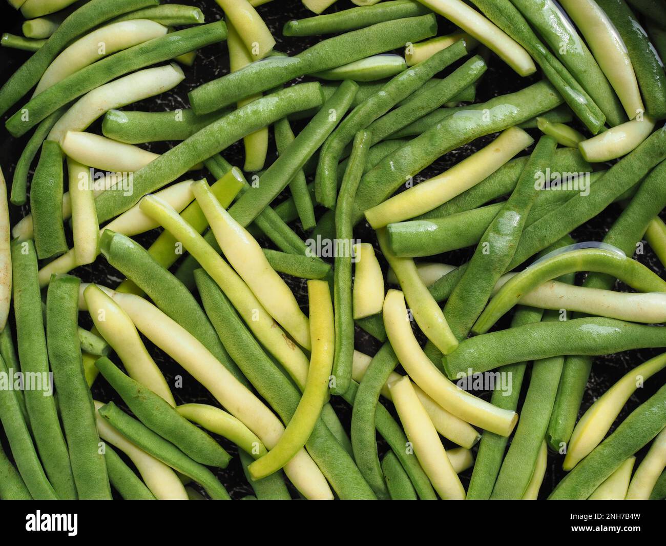 green and yellow string beans legumes vegetarian food Stock Photo Alamy