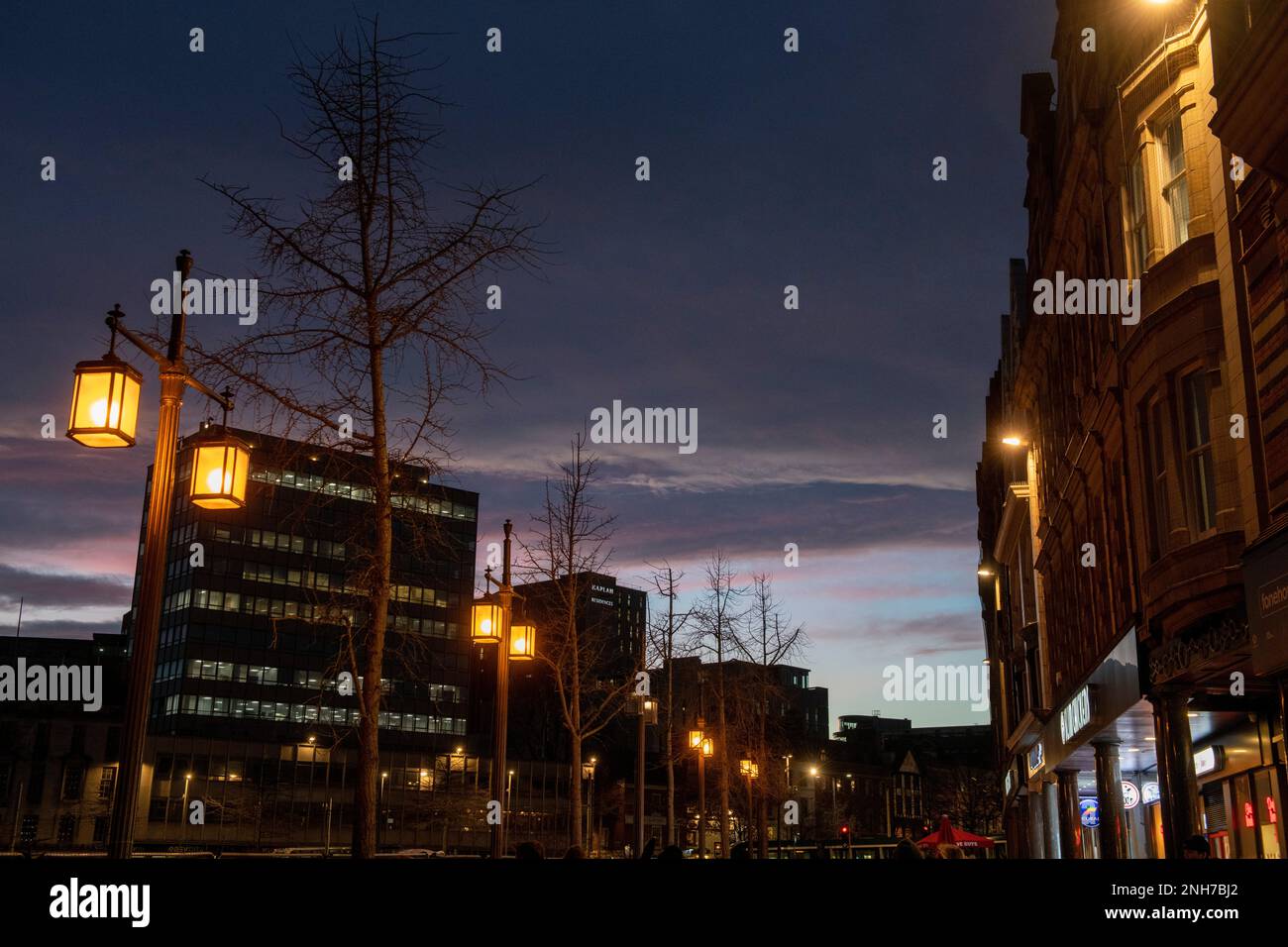 Blue Hour Dusk in the Market Square Nottingham City Centre, Nottingham