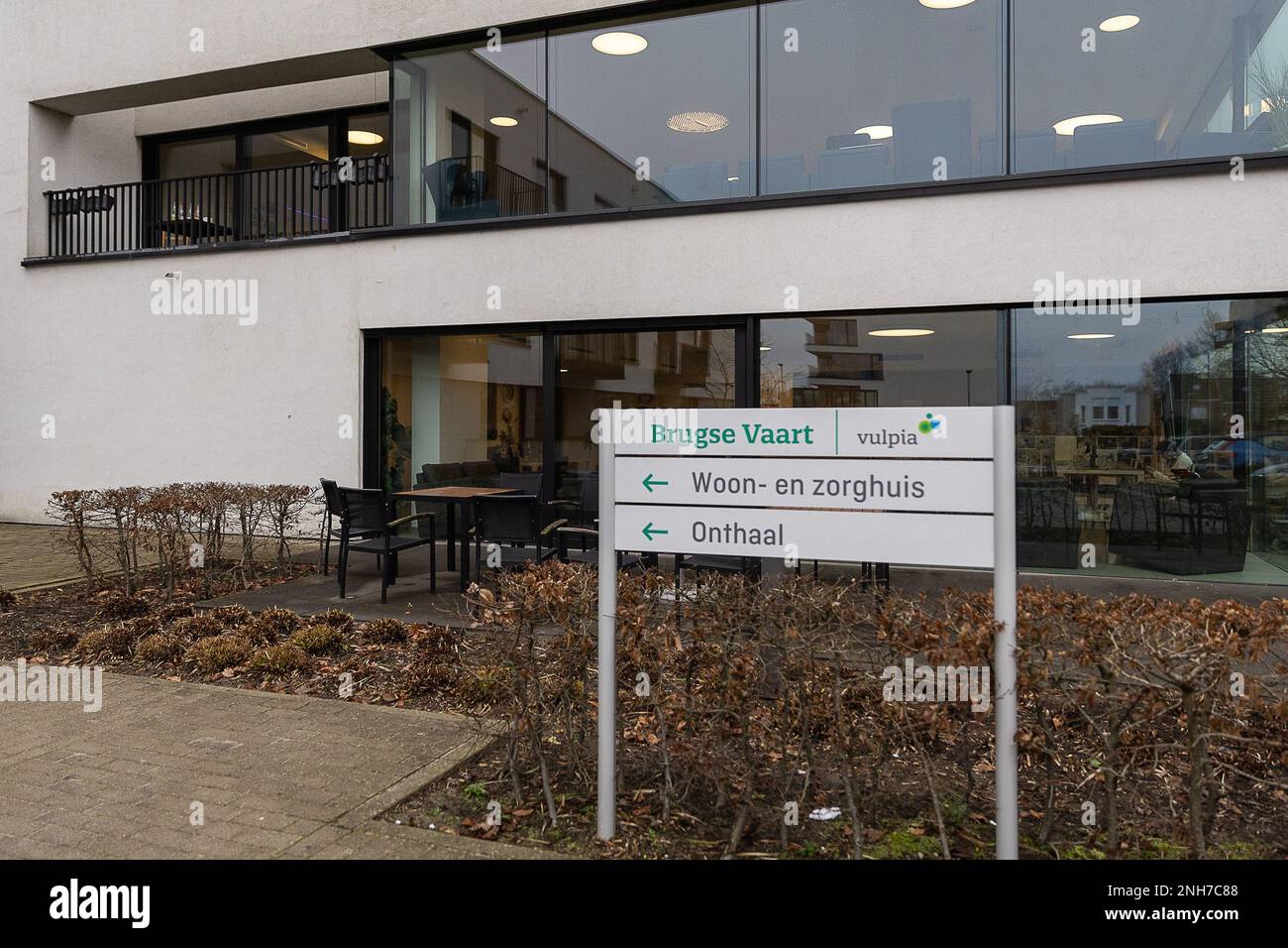 Illustration picture shows the Vulpia elderly care center in Mariakerke, Gent on Tuesday 21 February 2023. BELGA PHOTO JAMES ARTHUR GEKIERE Stock Photo