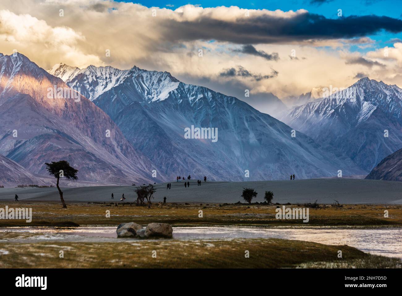 River & Mountain, Nubra Valley, Leh, India Stock Photo Alamy