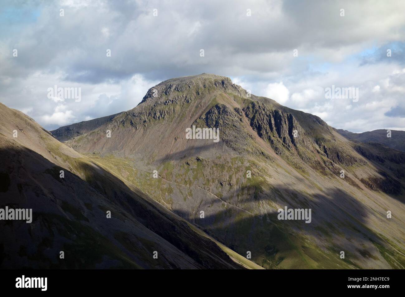 The Wainwright 'Great Gable' from the Summit of 'Yewbarrow' in Wasdale, Lake District National Park, Cumbria, England. UK. Stock Photo