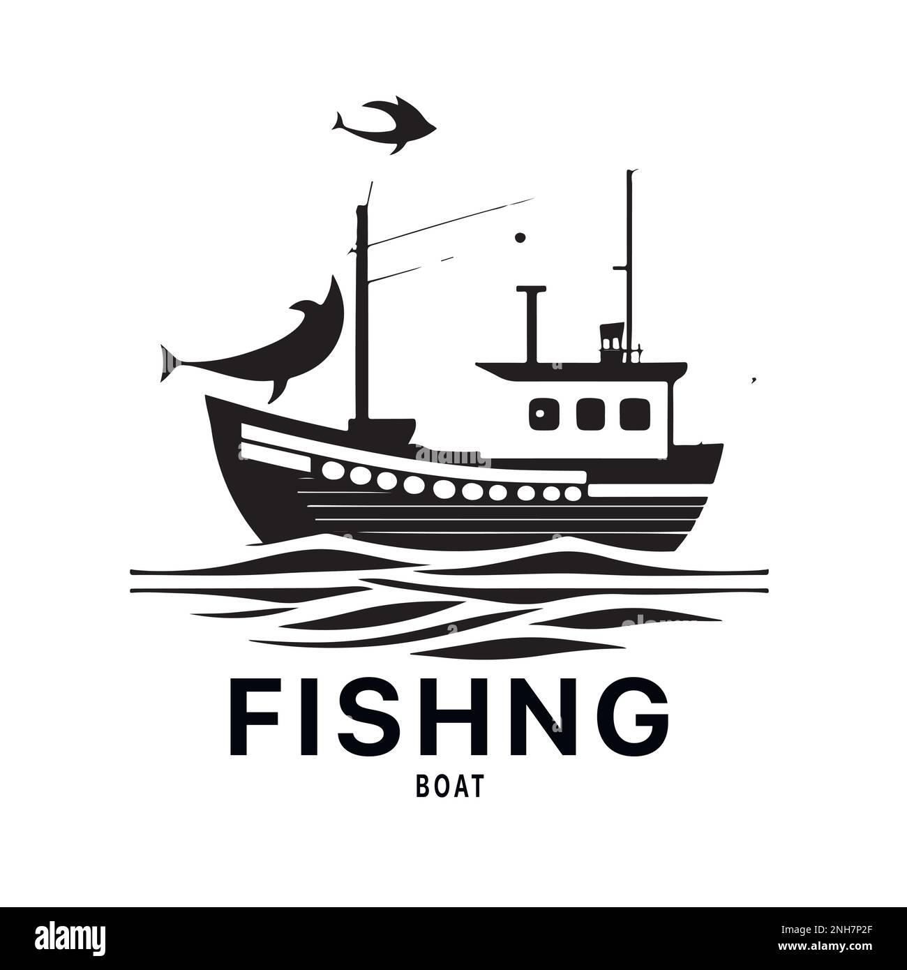 Fishing boat logo design image for Sea transportation and barge boat ...