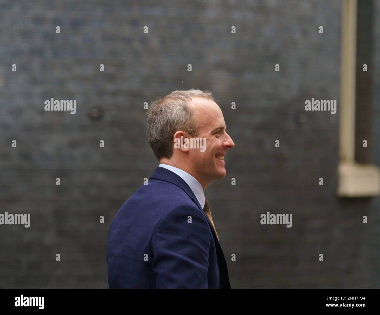 Downing Street, London, UK. February 21st 2023. Minsters leave the weekly Cabinet Meeting at Downing Street. PICTURED: Rt Hon Dominic Raab Deputy Prime Minister BridgetCatterall/AlamyLiveNews Stock Photo