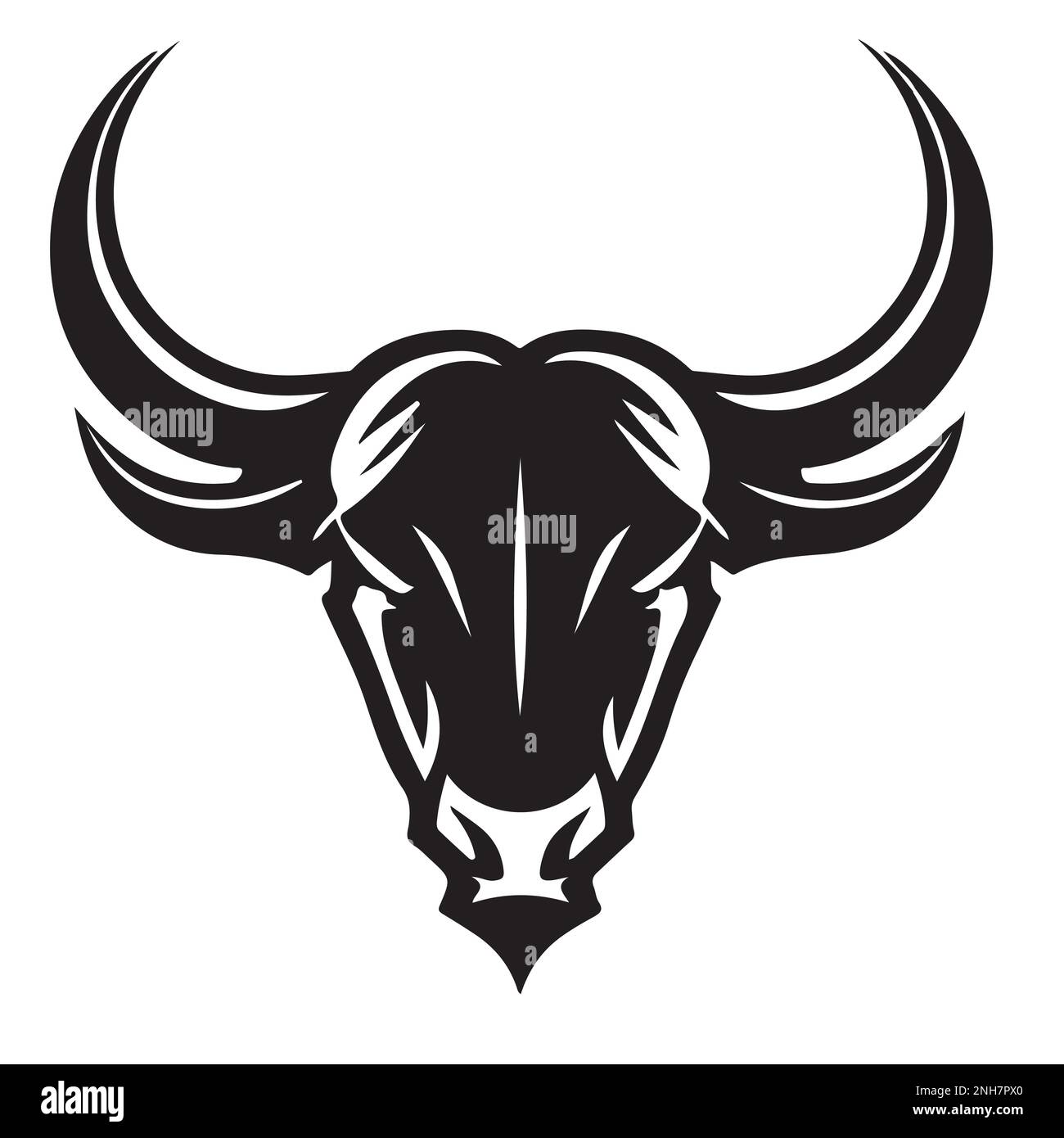 Vector bull design on white background. Wild Animals. Editable vector ...