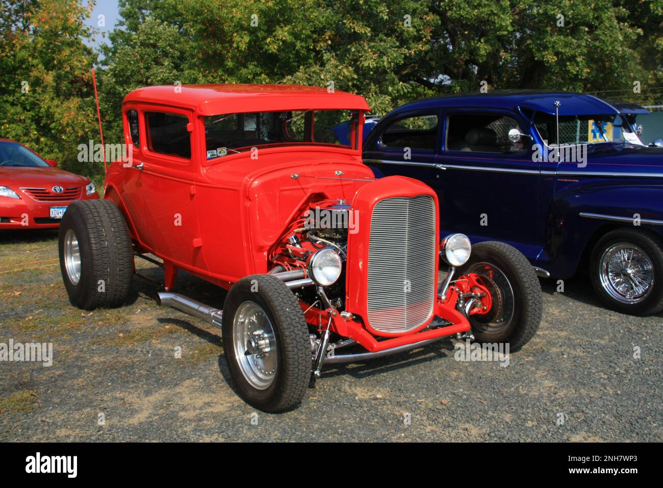 Vintage collector's car at the Wheels and Wings Auto Show in Osceola, Wisconsin USA. Stock Photo