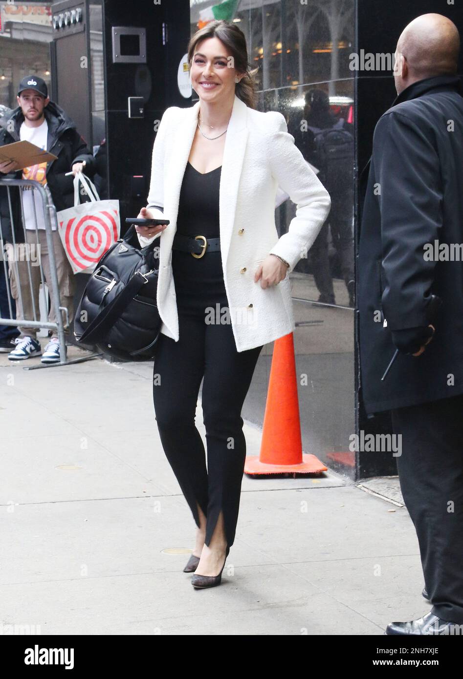 New York, NY, USA. 20th Feb, 2023. Erielle Reshef seen exiting GMA