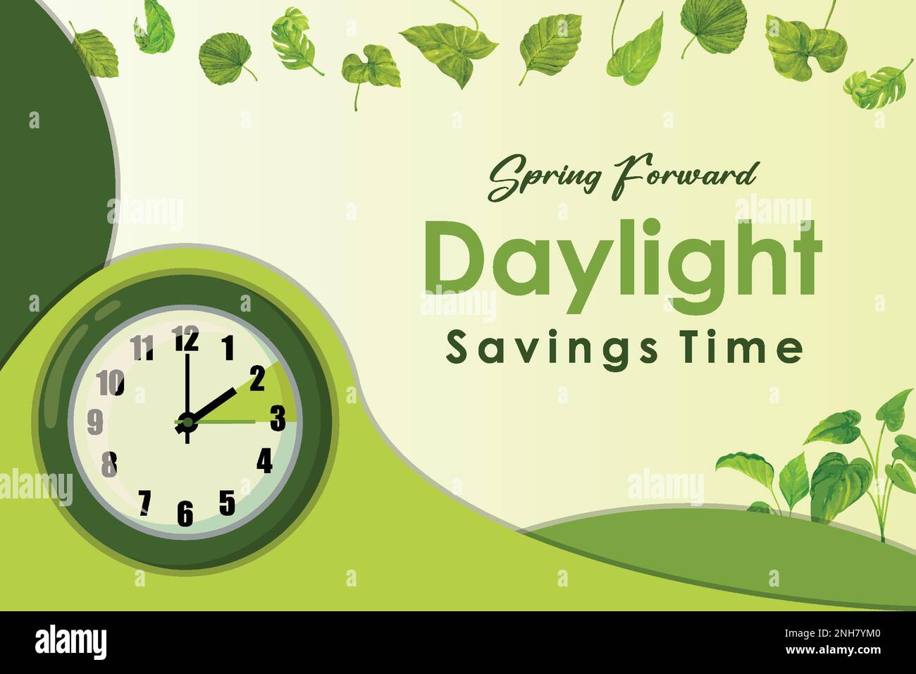 Daylight Saving Time Ends Background. Change your clocks message. Fall