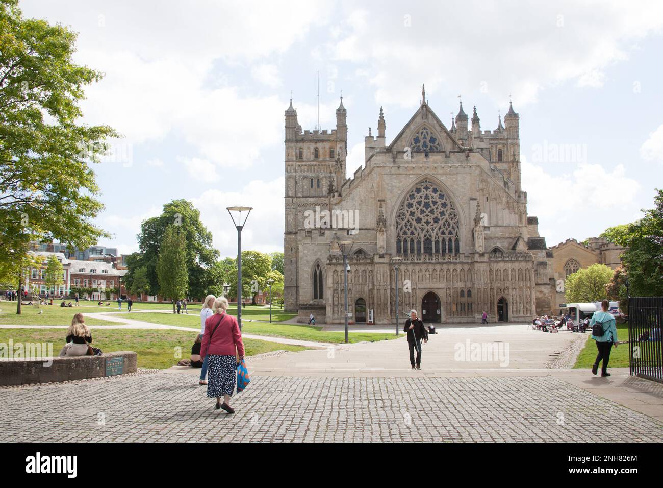 Exeter Cathedral in Devon in the Unitked Kingdom Stock Photo