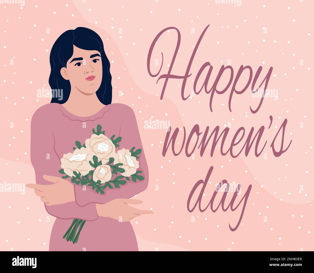 Womens history month peonies Stock Vector Images - Alamy