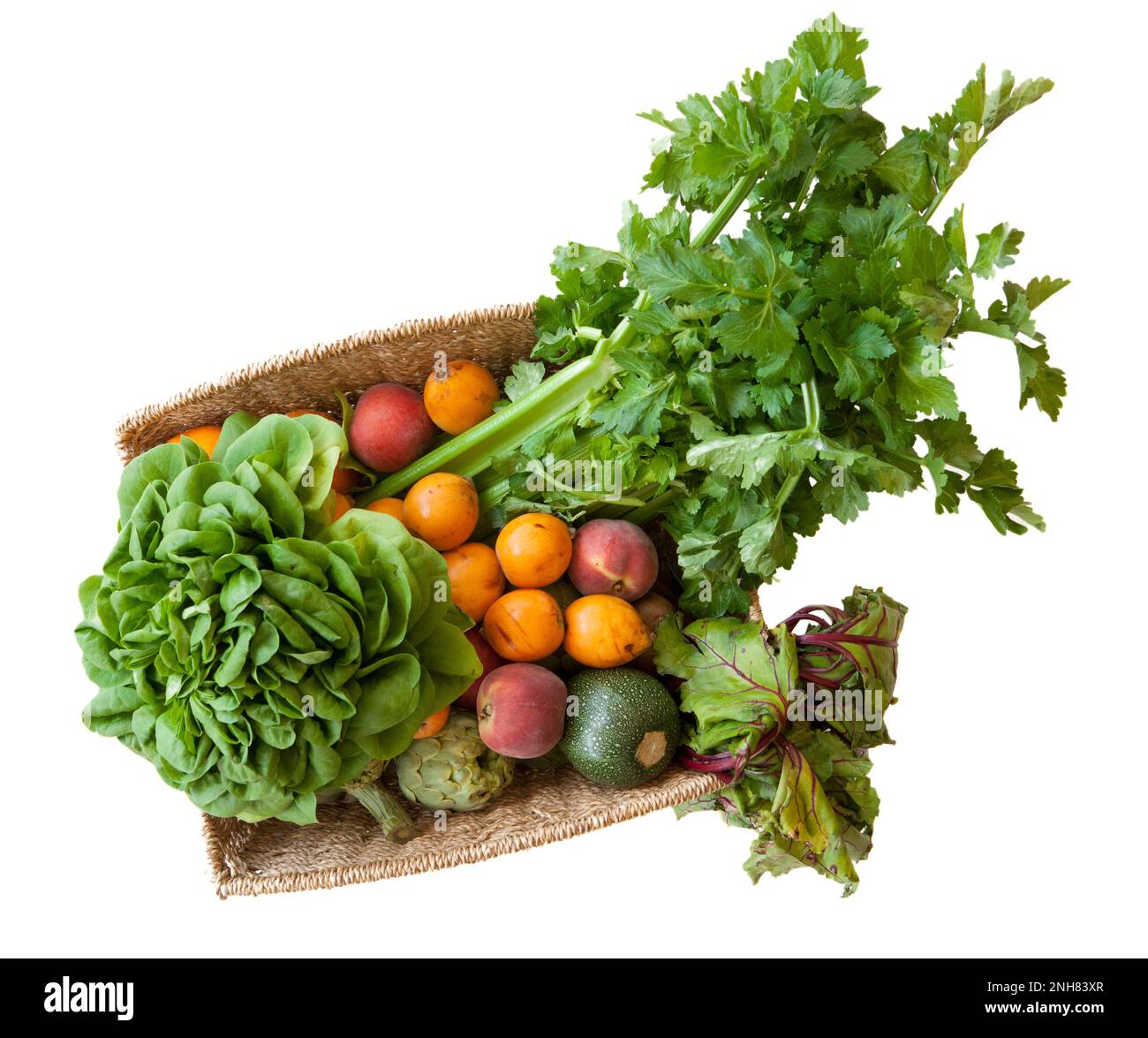 basket full of vegetables Stock Photo