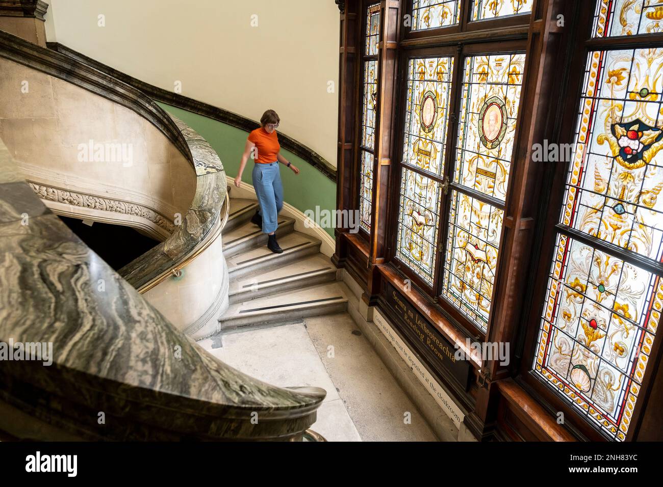 Stairs that connect the first floor with the second, National Library