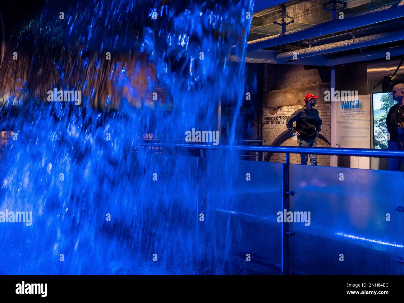 water display inside the Guinness Storehouse, brewery, museum