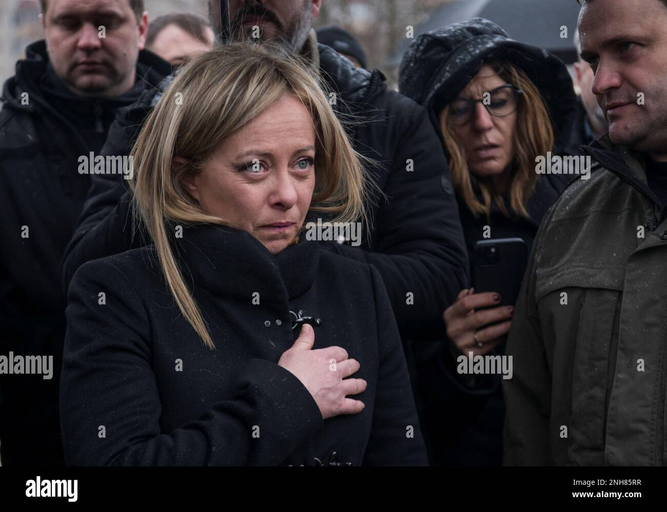 Italian Prime Minister Meloni visits the site of a mass grave