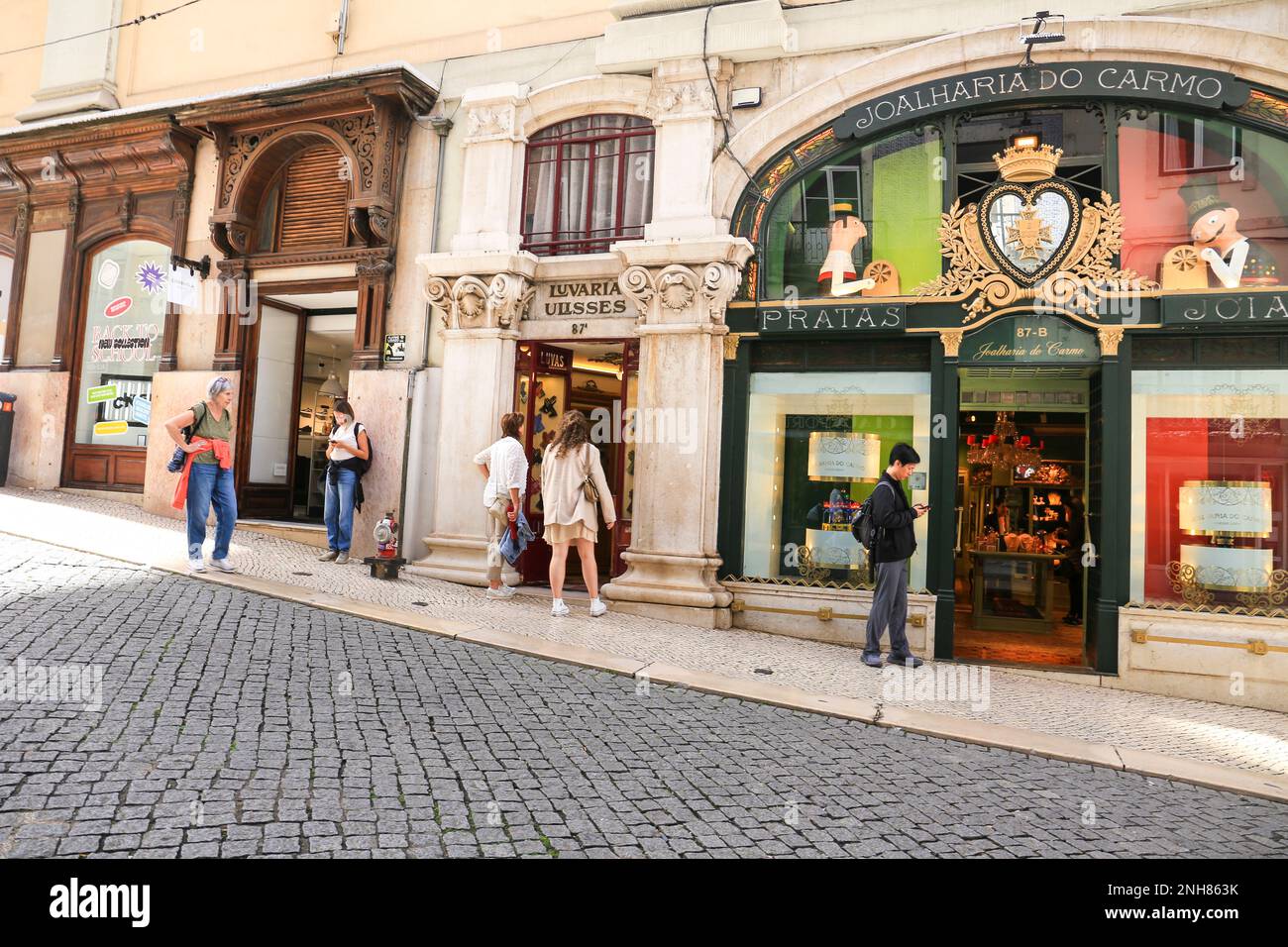 Lisbon, Portugal October 21, 2022 Vintage shops with beautiful