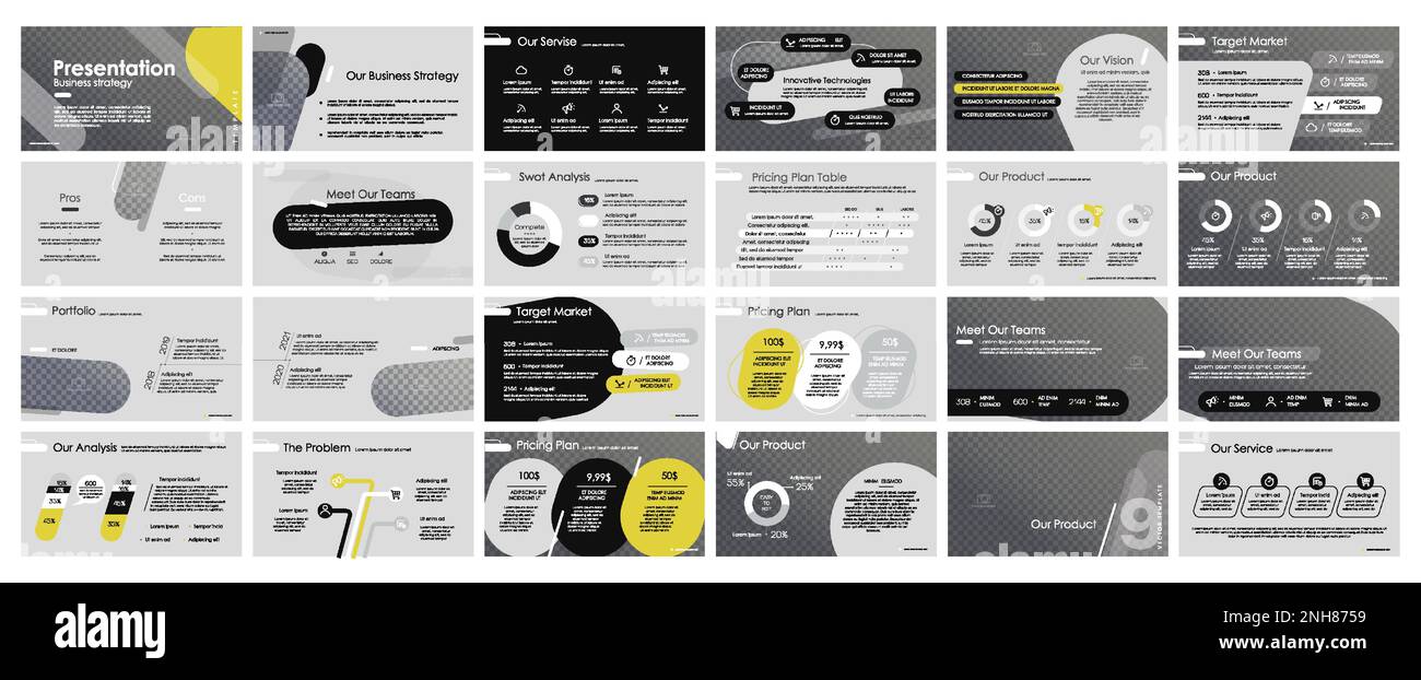 Presentation template. Elements for slide presentations and infographic ...