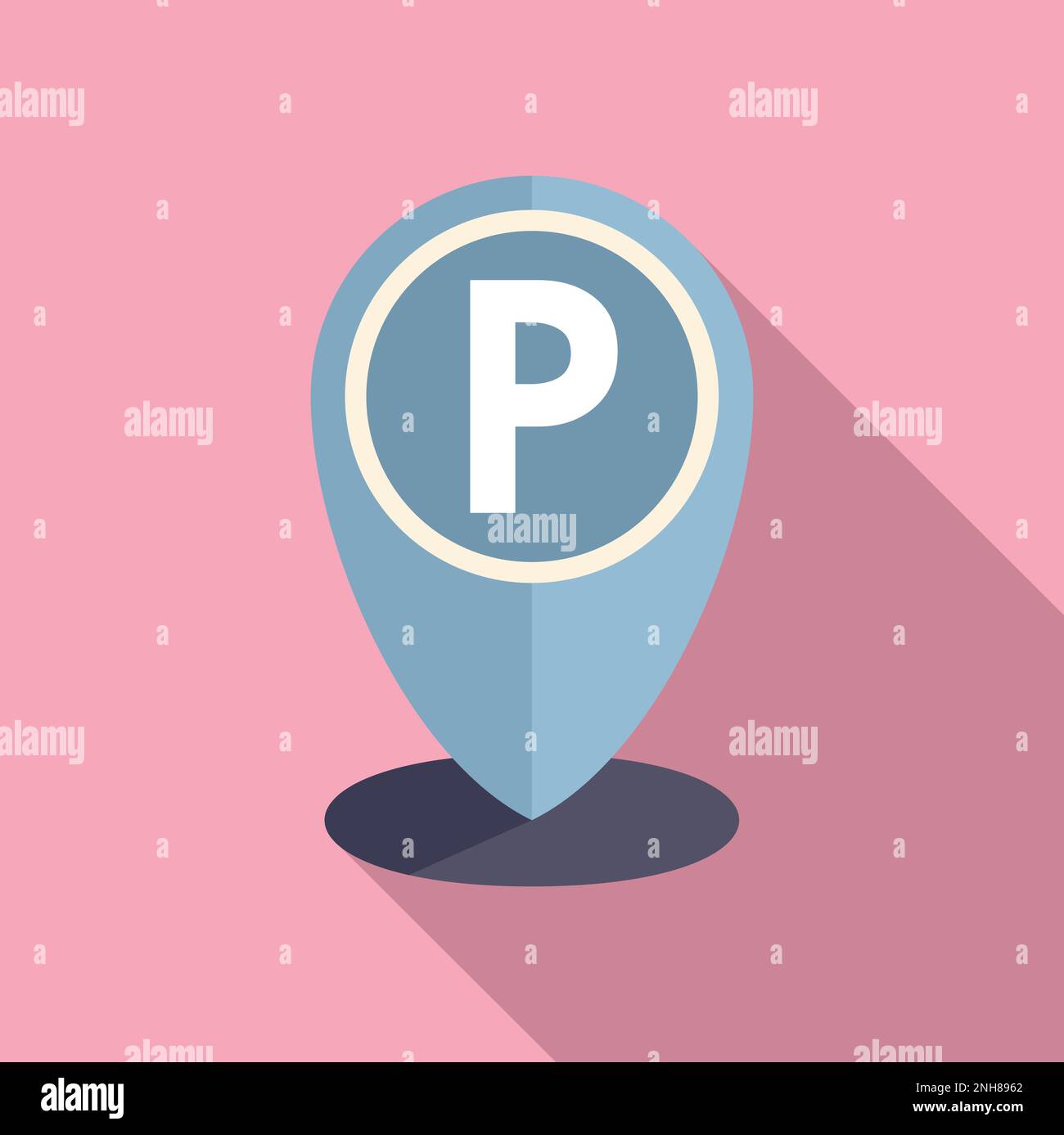 Parking location icon flat vector. Car garage. Transport place Stock Vector