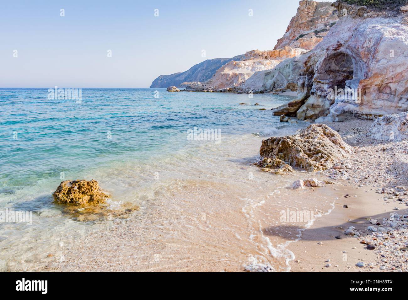 Kastanas Beach, Milos Stock Photo