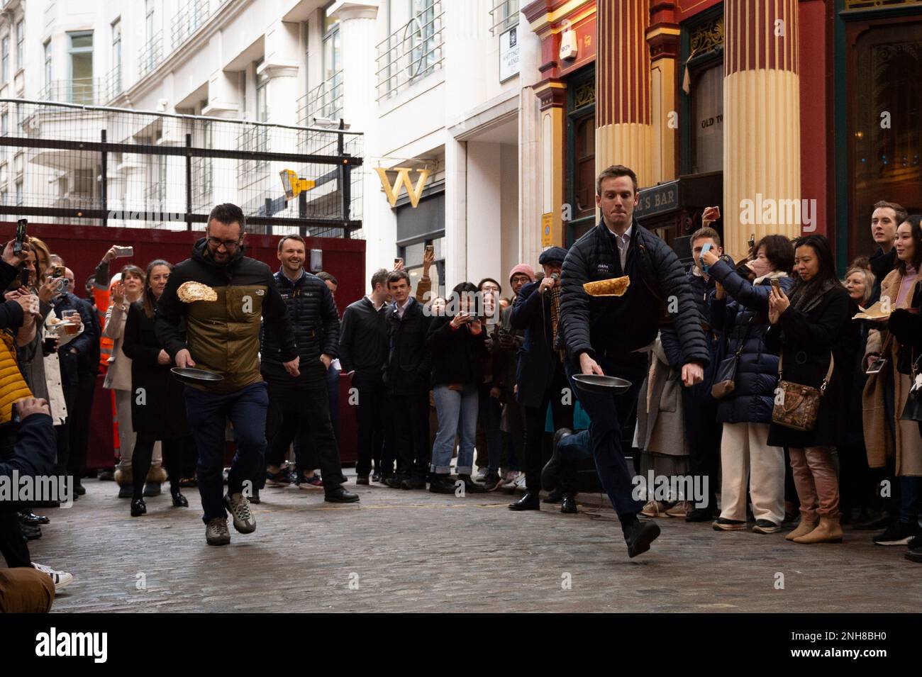 London, UK. 21st Feb, 2023. Participates take part in Leadenhall Market