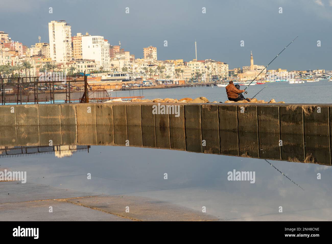 Corniche of Alexandria, the seconds largest city in Egypt. Traditional