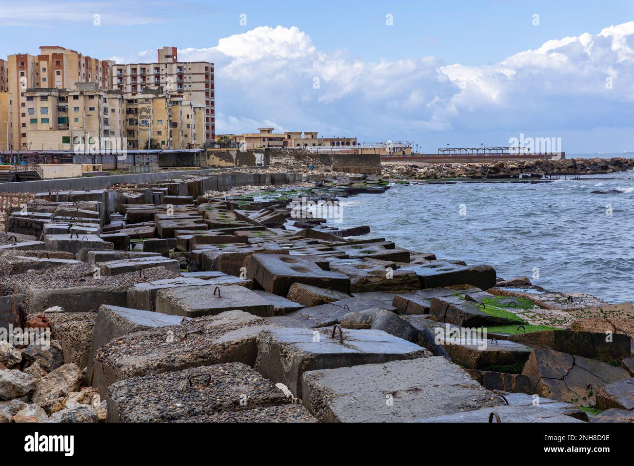 Corniche of Alexandria, the seconds largest city in Egypt. Traditional