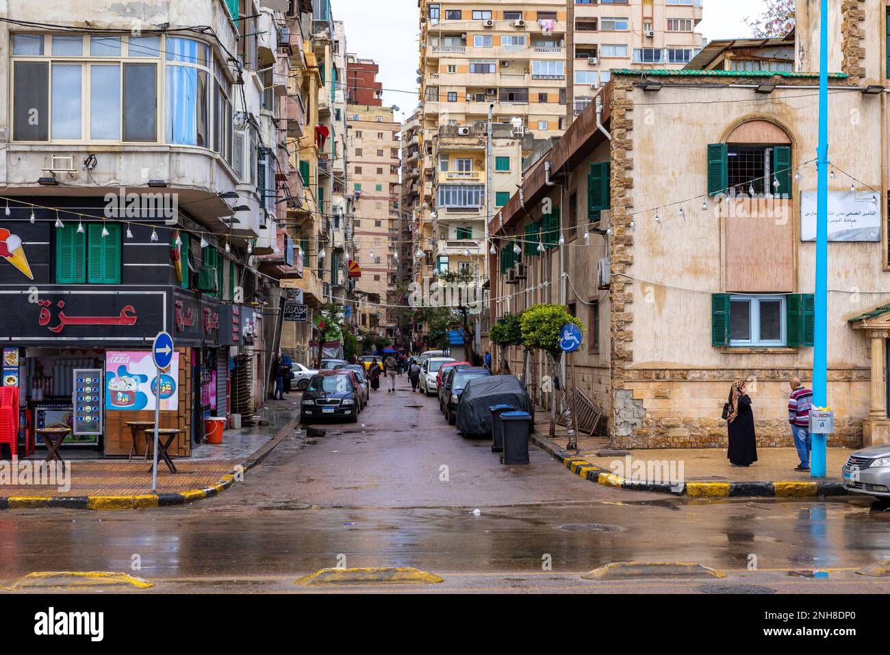 Corniche of Alexandria, the seconds largest city in Egypt. Traditional