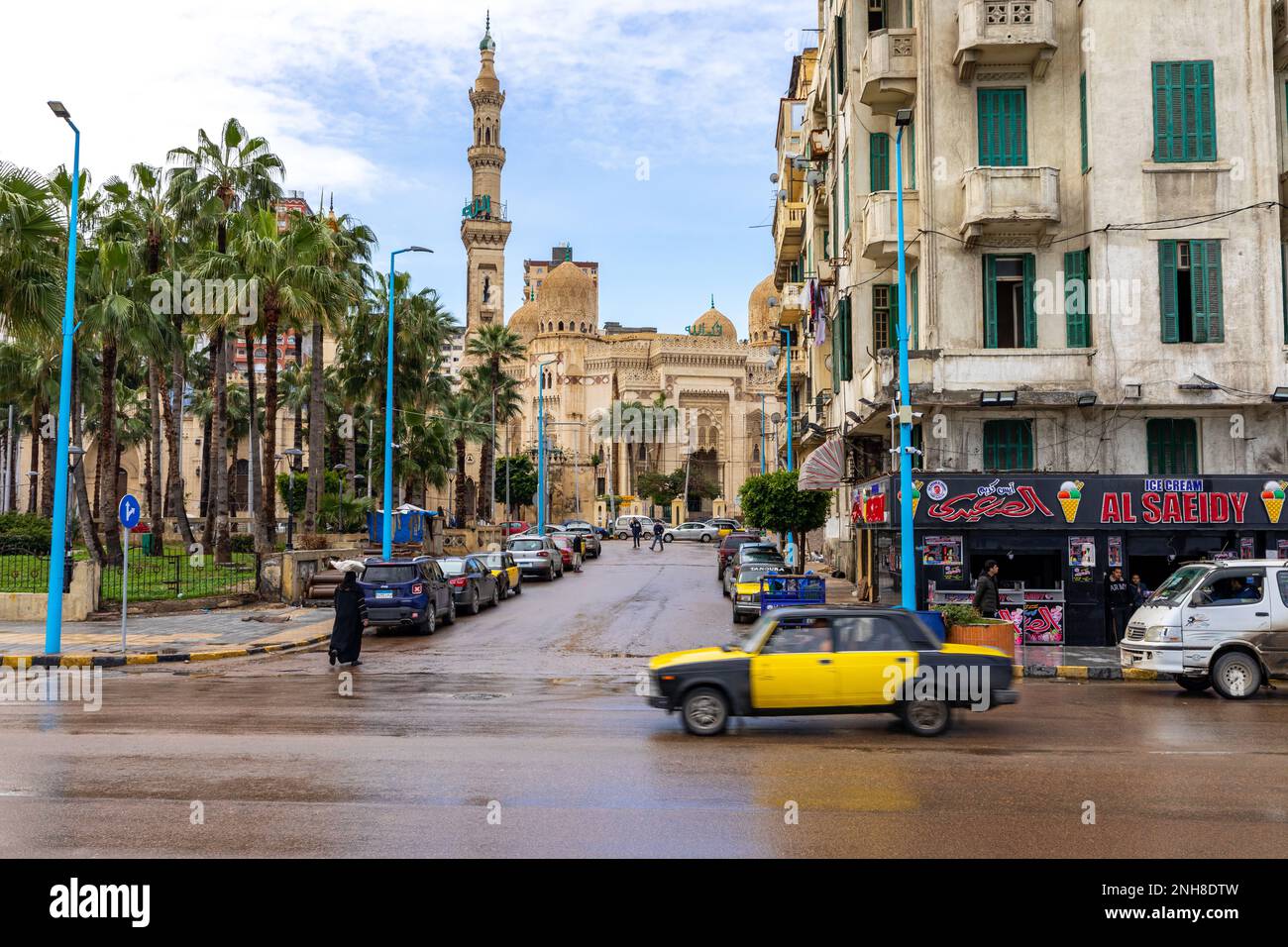 Corniche of Alexandria, the seconds largest city in Egypt. Traditional