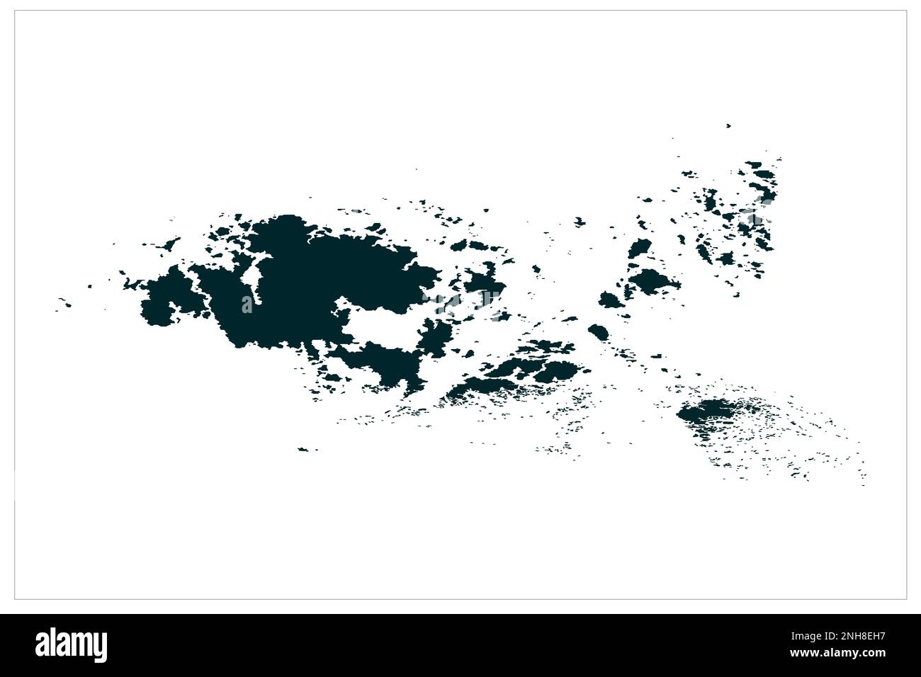 Beautiful Aland Island map illustration on white background , Aland map illustration Stock Photo