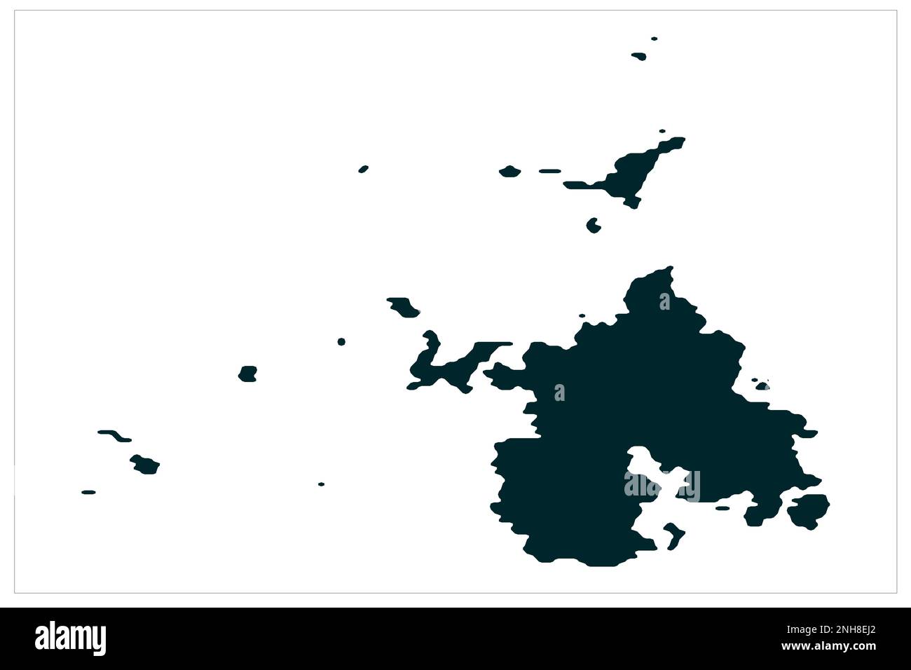 Eckero Aland Island map illustration on white background , Aland map ...