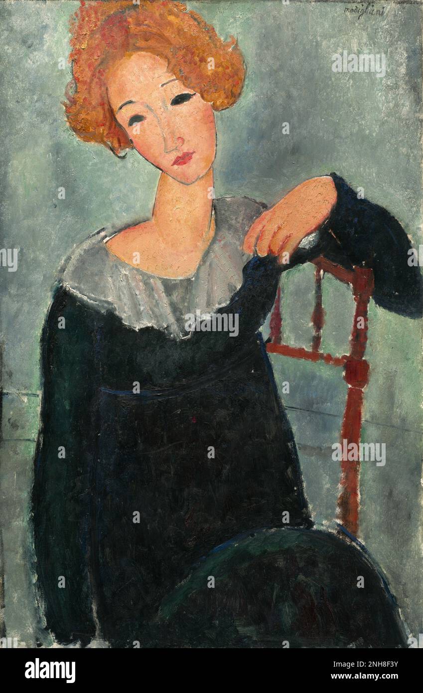 Amedeo Modigliani Woman with Red Hair 1917 Stock Photo