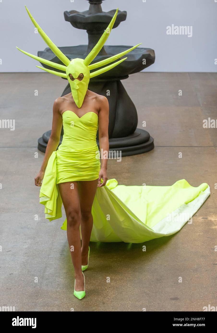 © Jeff Moore The BUERLANGMA catwalk show at Fashion Scout in Shoreditch, East London, on the final day of London Fashion Week 21/02/2023 Stock Photo