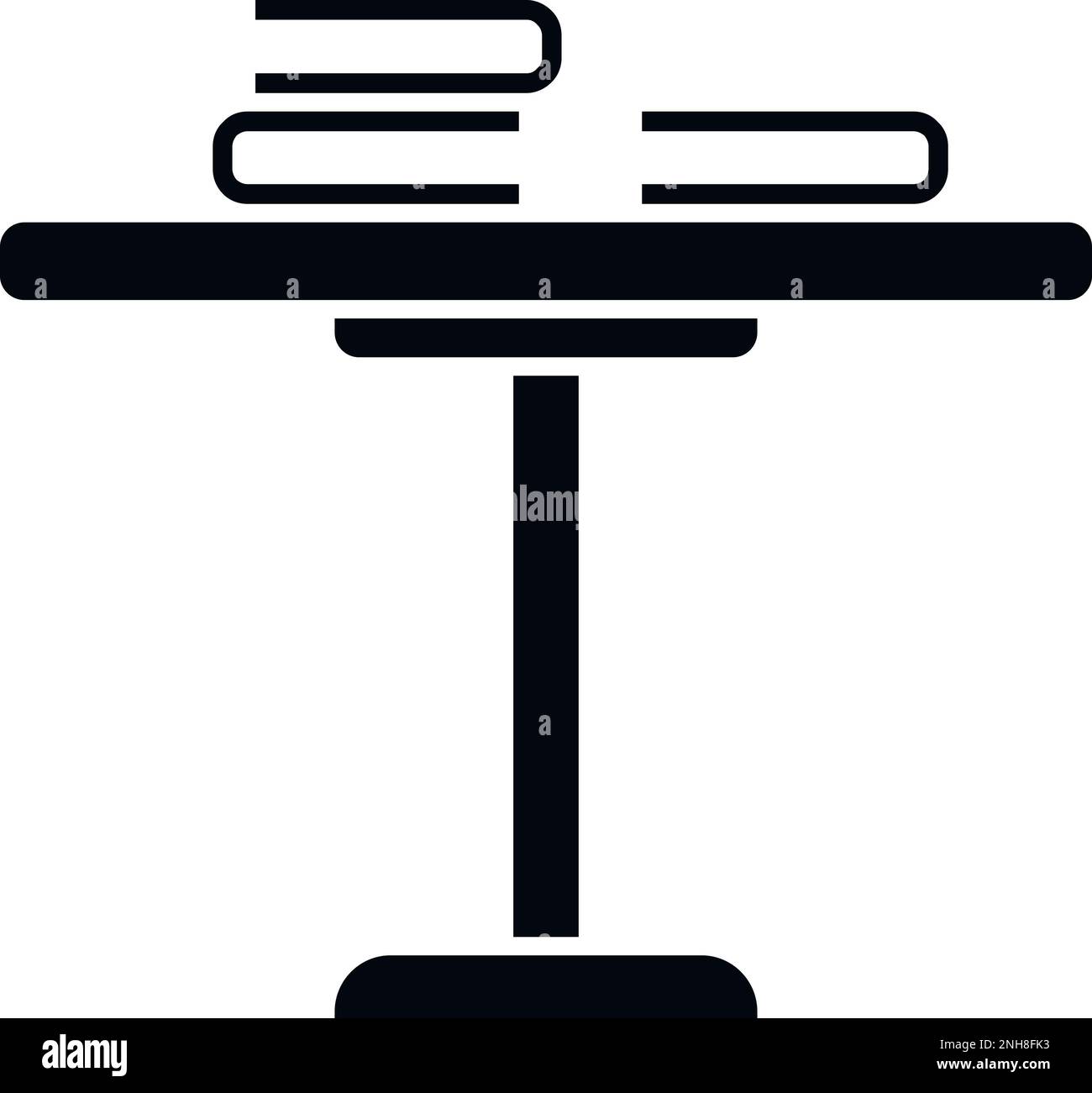 Reading book table icon simple vector. Office interior. Relax vip Stock
