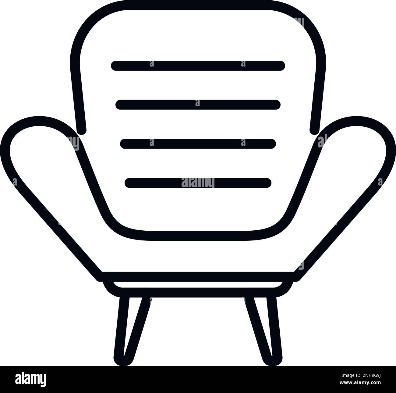 Luxury chair icon outline vector. Interior room. Office design Stock ...
