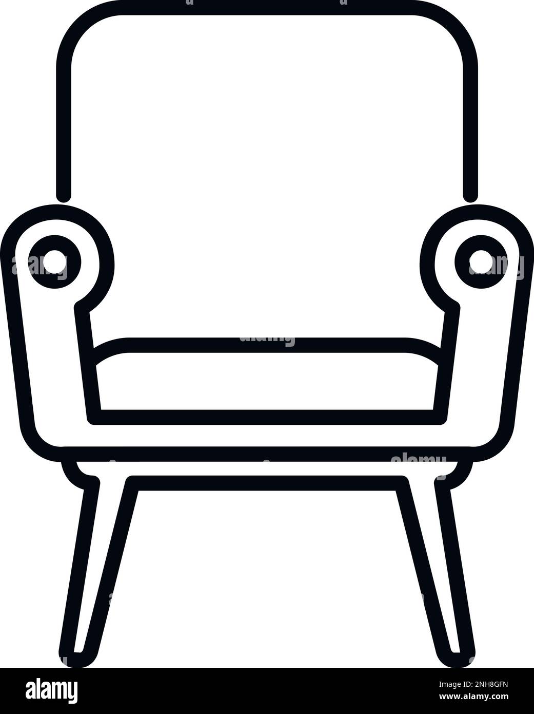 Relax armchair icon outline vector. Interior furniture. Luxury design ...