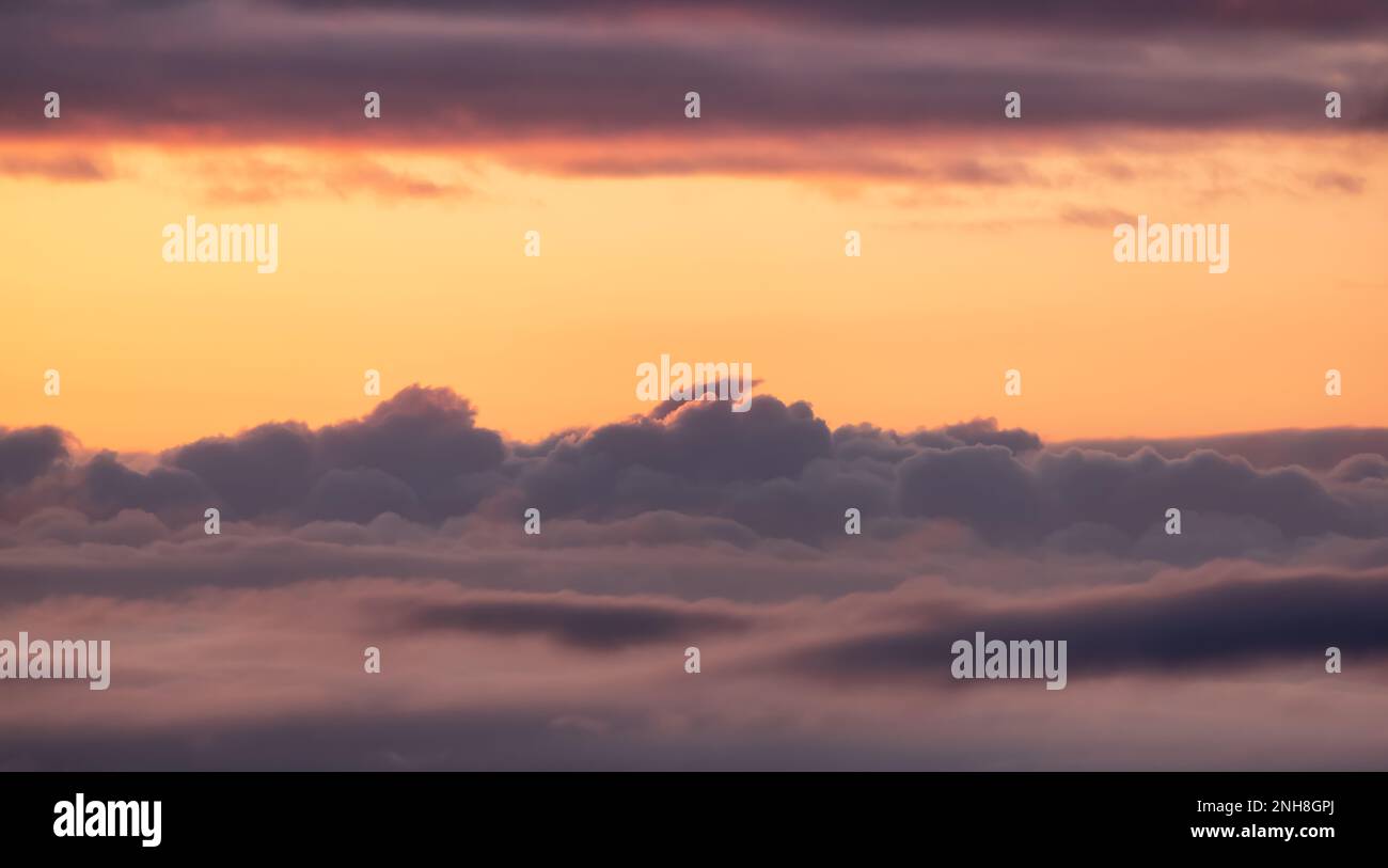 Aerial Cloudscape during morning Sunrise Sky. Nature Background Stock ...