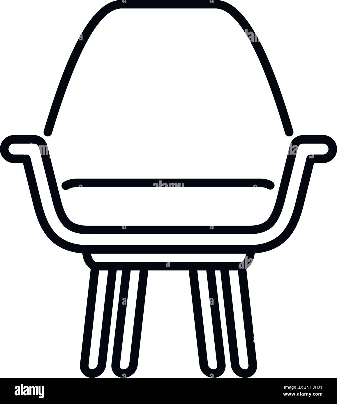 Modern chair icon outline vector. Interior furniture. Relax design
