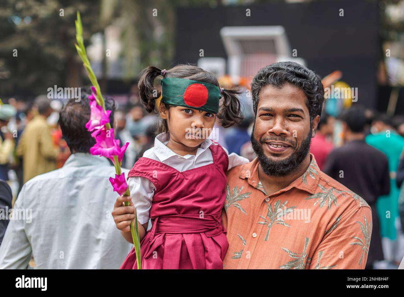 Chittagong, Chittagong, Bangladesh. 21st Feb, 2023. In 2000, UN declared February 21 as International Mother Language Day, recognizing Bangladesh's battle and sacrifices made for the mother tongue, Bangla. People gathered at Chattogram Municipal Model School and College grounds Shaheed Minar, Chittagong. (Credit Image: © Sanchayan Chowdhury/Pacific Press via ZUMA Press Wire) EDITORIAL USAGE ONLY! Not for Commercial USAGE! Stock Photo