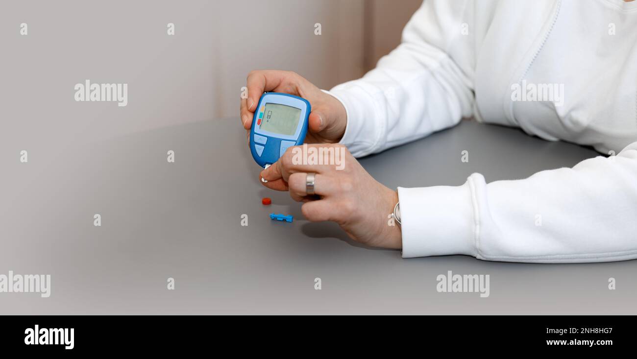 Diabetes test. Glucose Test. Diabetes concept. Healthcare and medicine