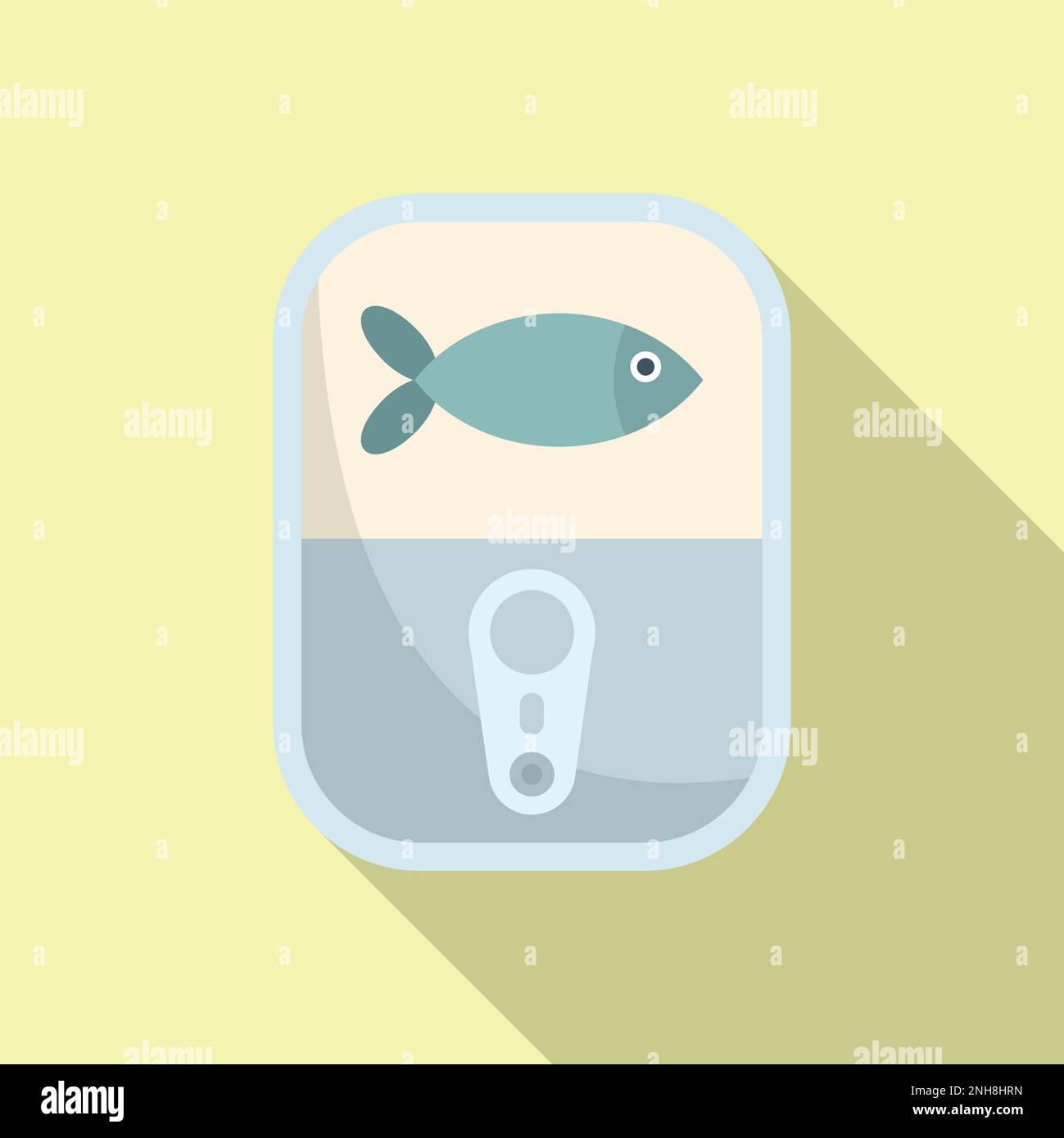 Vitamin D fish can icon flat vector. Food nutrition. Diet skin Stock Vector