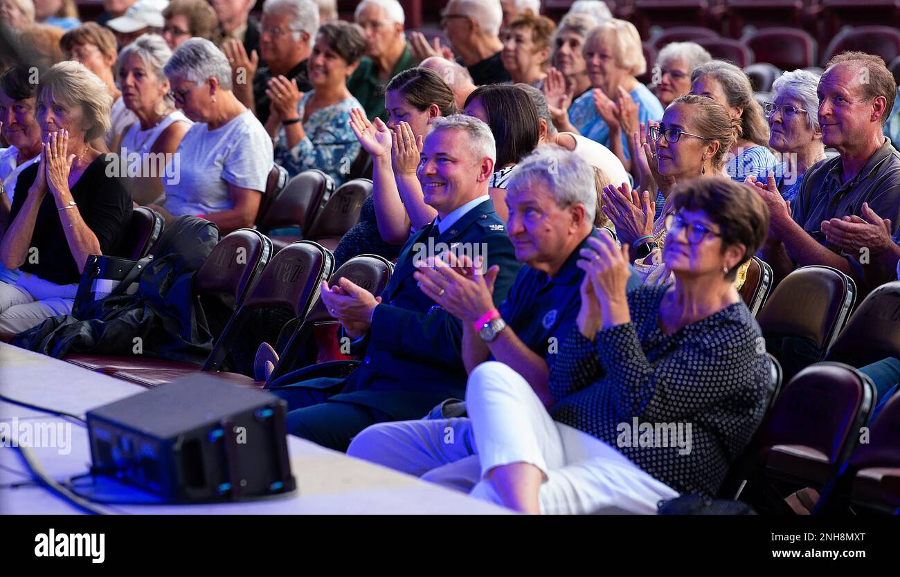 The audience at the Fraze Pavilion, including Col. Christopher B