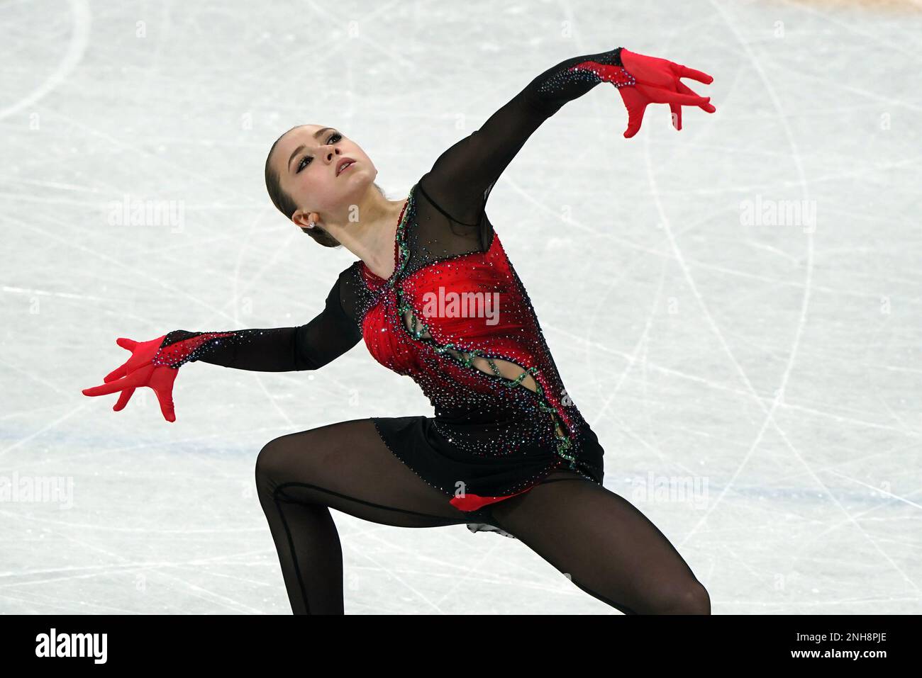 File photo dated 17-02-2022 of Russian Olympic Committee's Kamila Valieva, for whose case the World Anti-Doping Agency has appealed to the Court of Arbitration for Sport, and is seeking a back-dated four-year ban for the skater. Issue date: Tuesday February 21, 2023. Stock Photo