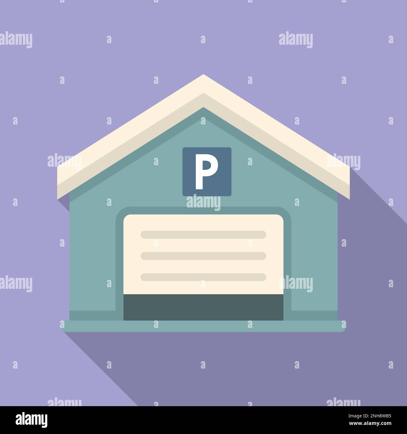 Parking garage icon flat vector. Car truck. Security zone Stock Vector ...