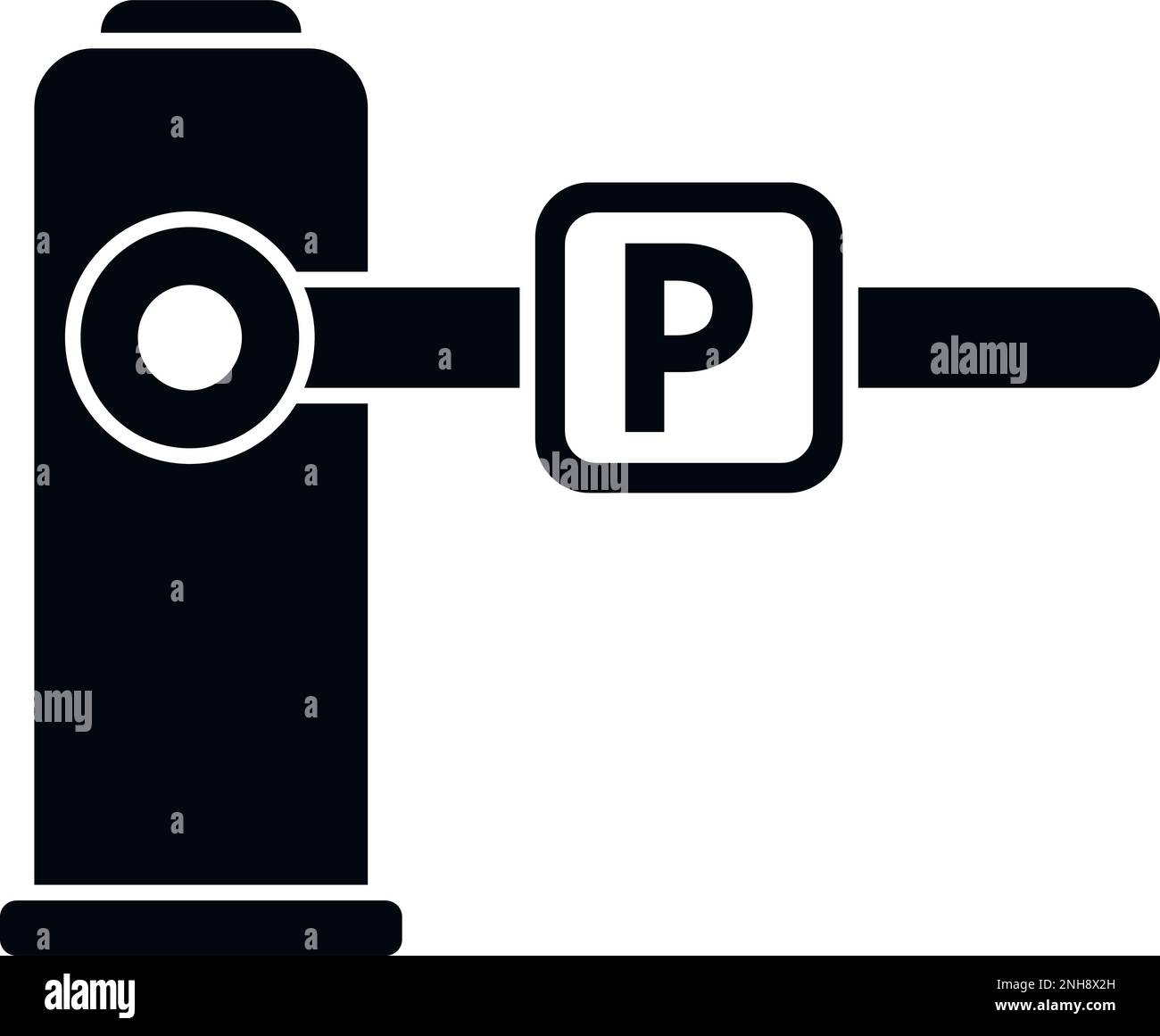 Barrier icon simple vector security space transport zone stock vector