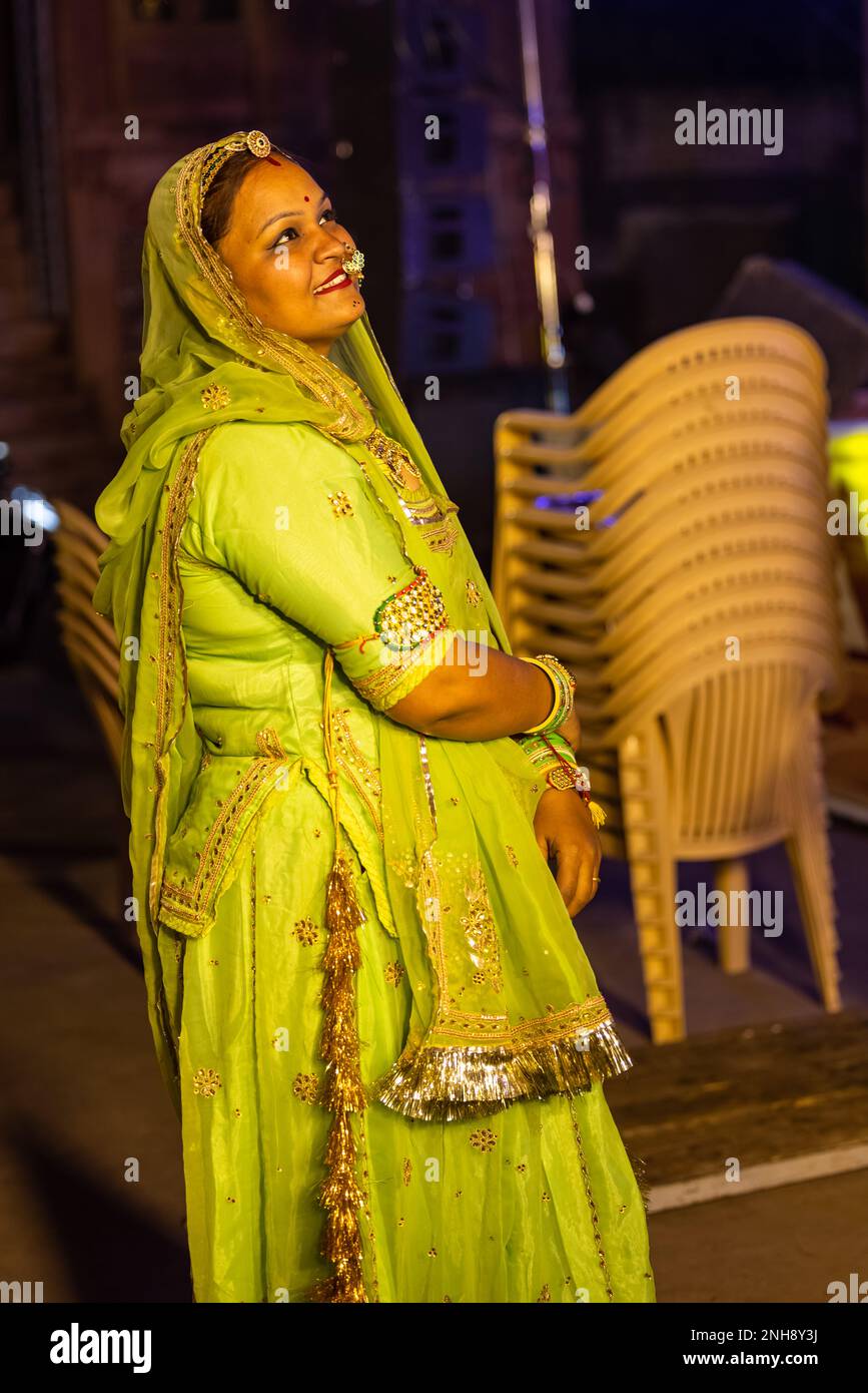 Women in traditional rajasthani dress hi res stock photography and