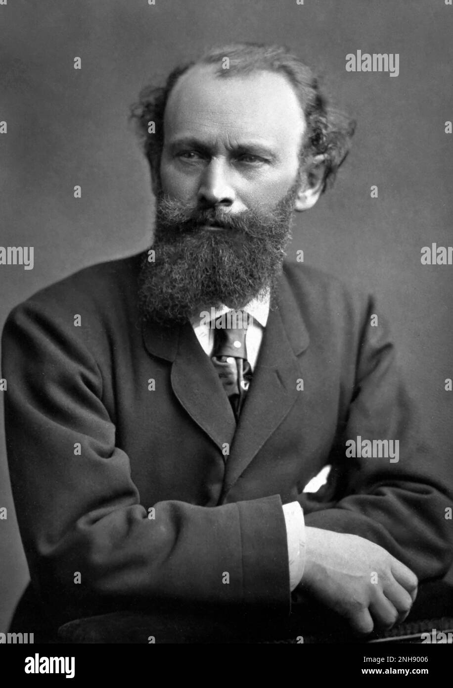 Edouard Manet (1832-1883), French modernist painter, photographed by Charles Reutlinger circa 1875. Stock Photo