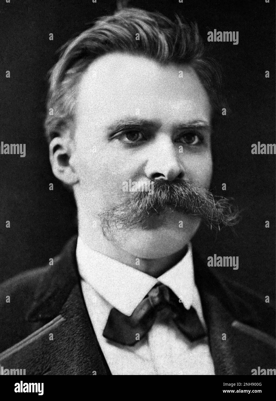 Friedrich Nietzsche (1844-1900), German philosopher. Photo by Friedrich Hermann Hartmann  (1822-1902), circa 1875. Stock Photo