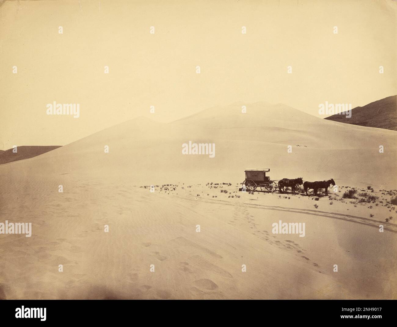 Desert Sand Hills near Sink of Carson, Nevada. Photographed by Timothy H. O'Sullivan (American, about 1840-1882); in 1867. Albumen silver print. Stock Photo